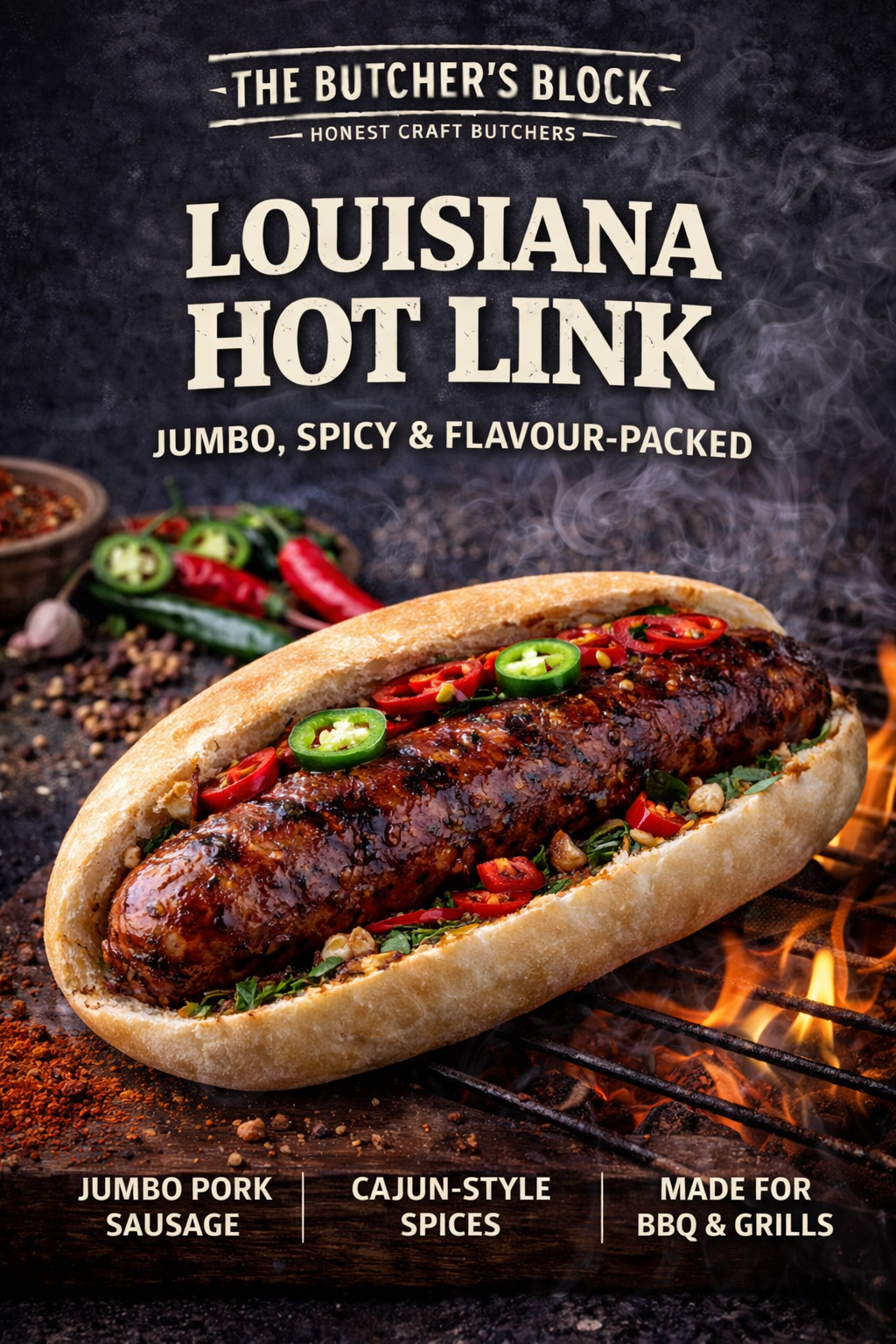 Louisiana Hot Link - Net Weight 800g