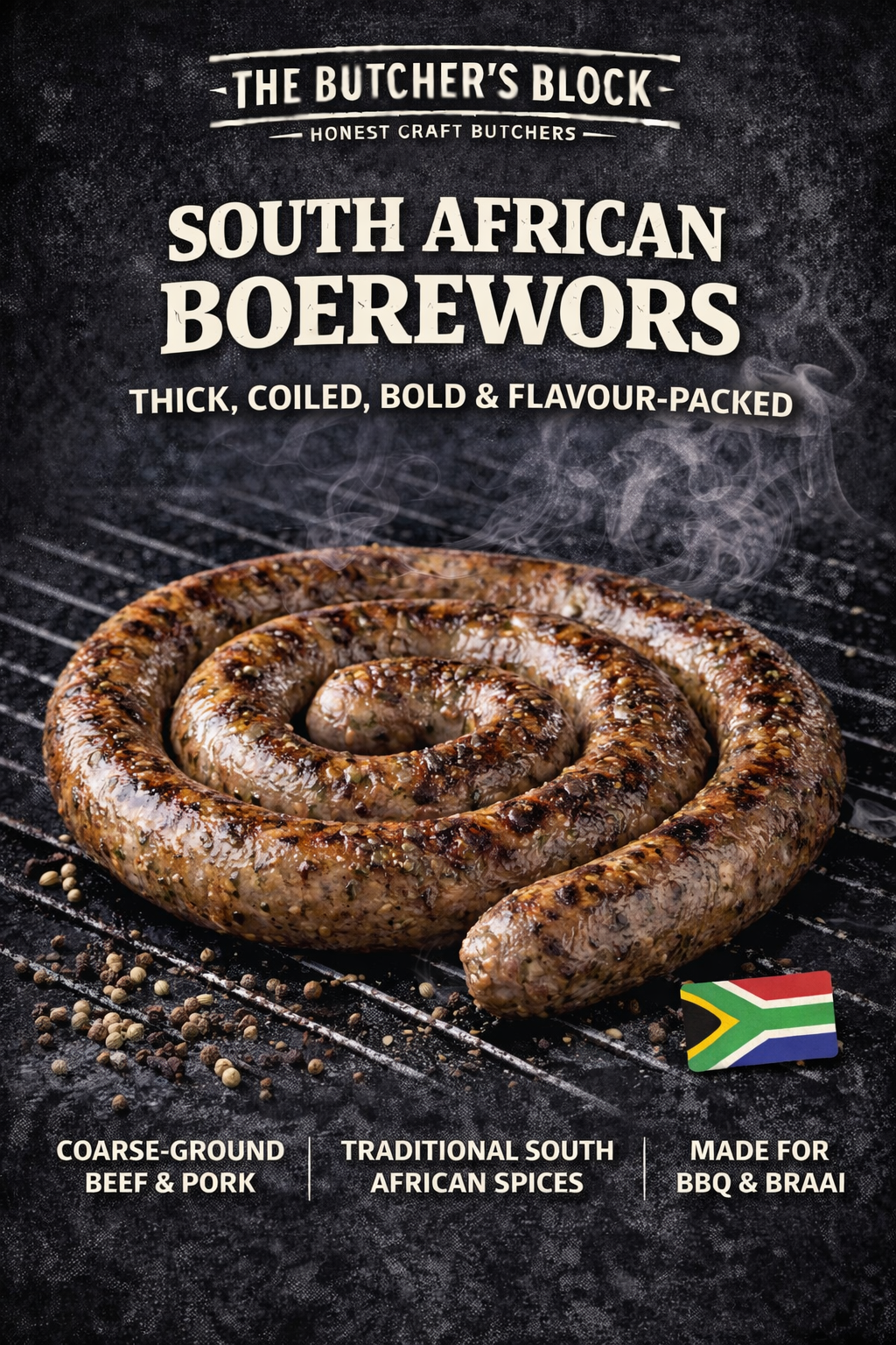 South African Boerewors - Net Weight 700g