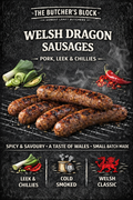 Welsh Dragon Sausage - Net Weight 800g